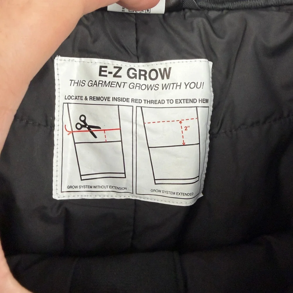 North Face Snow Pants Boys XL 14/16 Black Freedom Insulated E-Z Grow